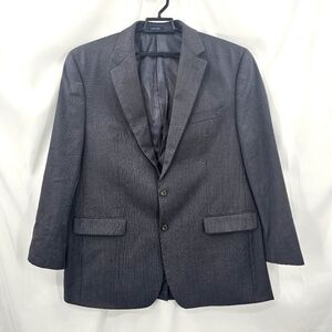 Ralph Ralph Lauren Men's 46L Gray Striped 100% Wool Blazer‎ Sport Coat Jacket.